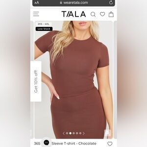 TALA 365 Tee in Chocolate